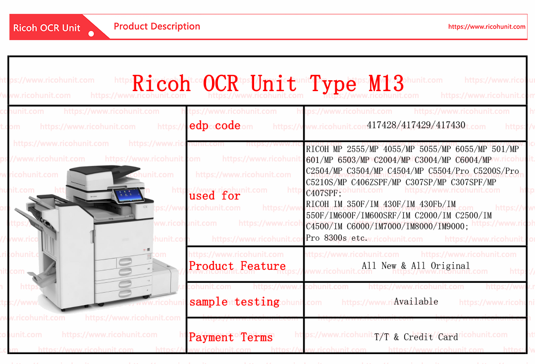 Chinese factory Ricoh Literacy Device type M13 vender