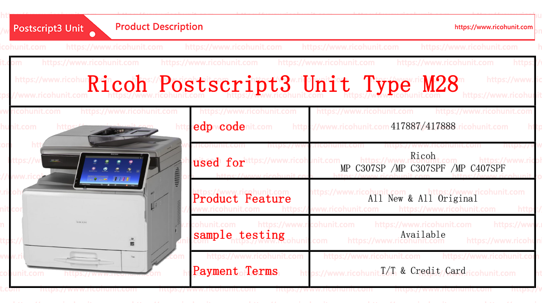 wholesale Ricoh postscript3 unit type M28 China manufacture 