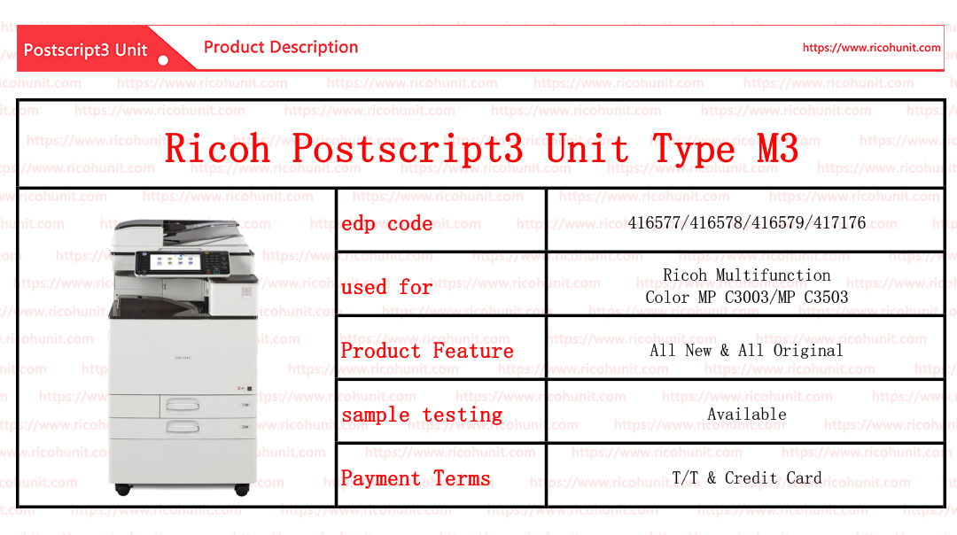 competitive price Ricoh postscript 3 unit type M3 wholesaler