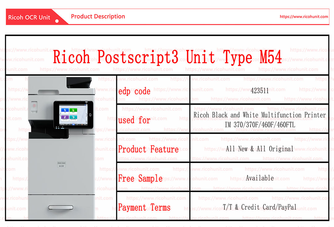 Wholesale Ricoh PostScript3 Unit M54 - Factory Direct from China