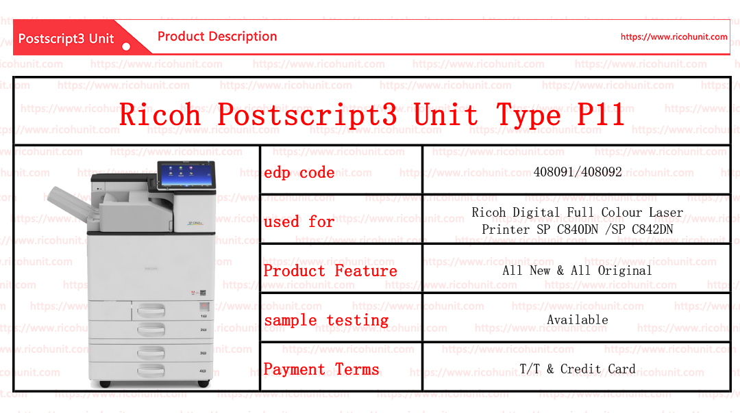  Best price of Ricoh postscript3 unit type P11 Supplier